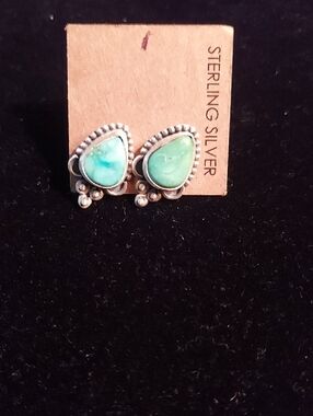 Turquoise Teardrop Stud Earrings